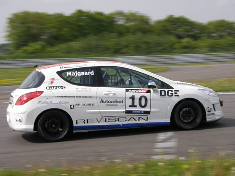 David Falch bag rattet i Anders Majgaard's Peugeot 308 EOP I.